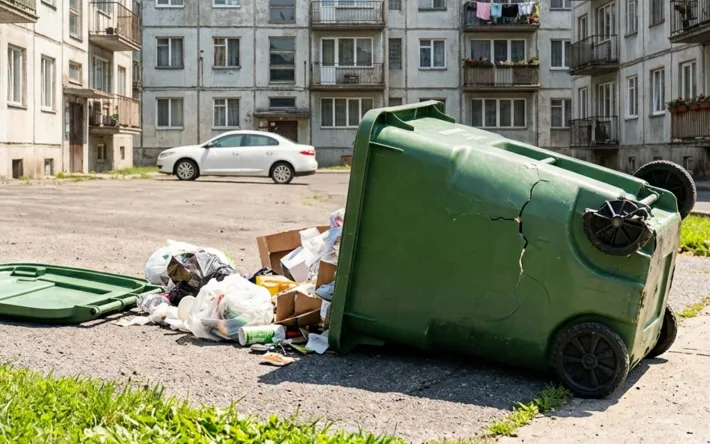 Мусорная площадка: необходимость ремонта вызывает международное внимание Актобе
