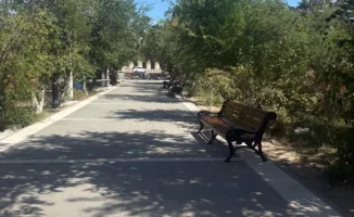 На площади в Жилгородке начались работы по ремонту: новые дорожки и озеленение