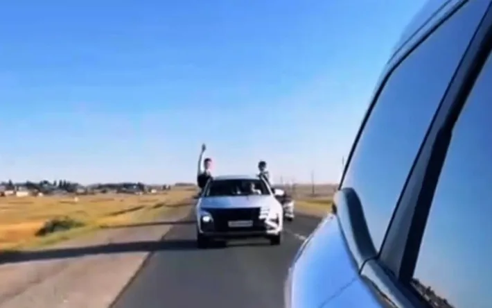 Свадебный кортеж устроил дорожный бал, но танец на асфальте обернулся штрафом Актобе